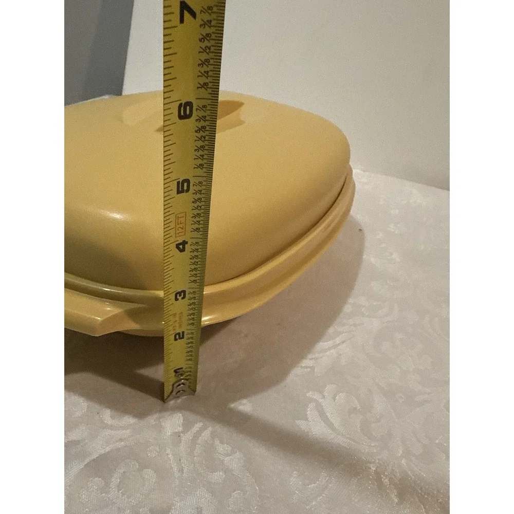 Vintage Tupperware Harvest Gold 3‎ Piece Vegetable/Rice Steamer Strainer Gold